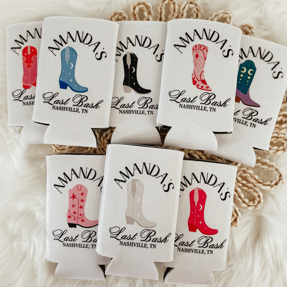 Personalized Last Rodeo Bachelorette Can Coolers, Country Bachelorette Favors, Bachelorette Party, Can Coolers, Texas Nashville