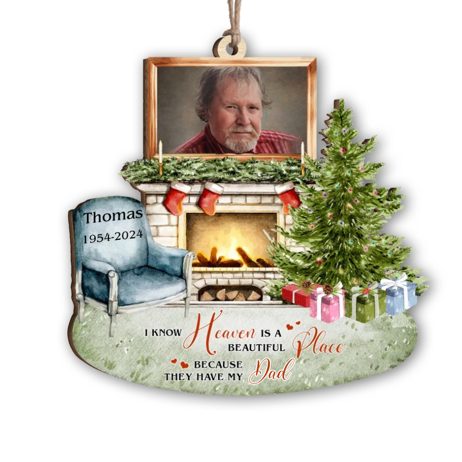 I Know Heaven Is A Beautiful Place - Personalized Shape Ornament - Memorial Christmas Gift
