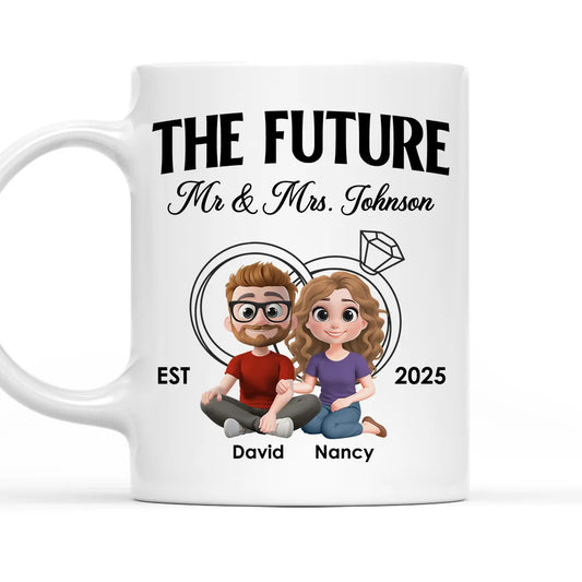 The Future Mr & Mrs - Personalized Mug - Anniversary Gift For Couple, Valentine's Day Gift