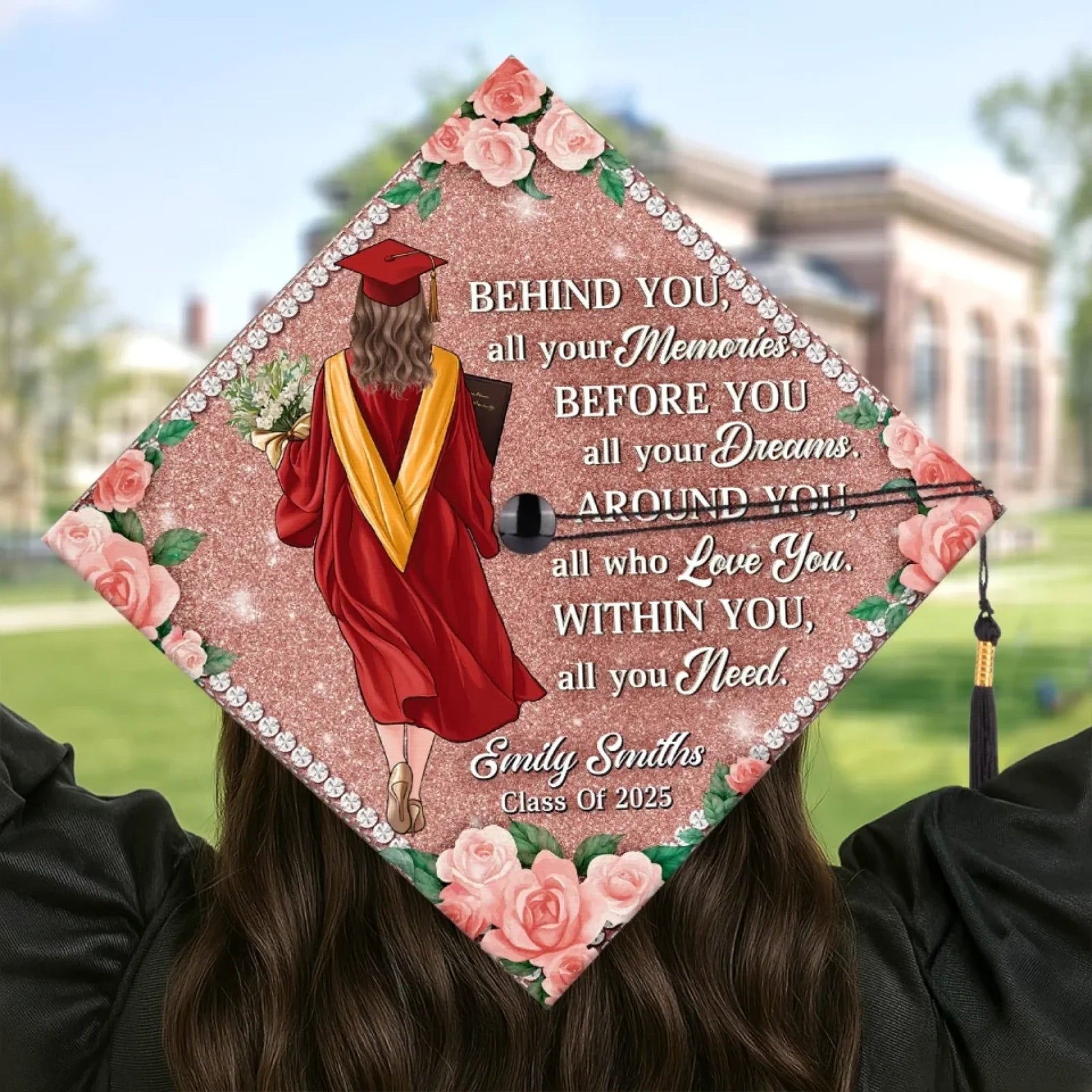 Greater Things Are Waiting - Personalized Graduation Cap Topper - Graduation Gift For Daughter
