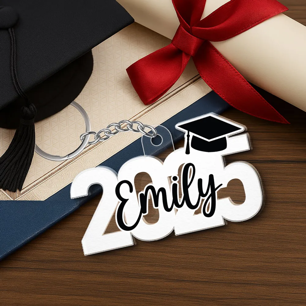 2025 Graduation Senior Custom Name - Personalized Acrylic Keychain - Graduation Gift