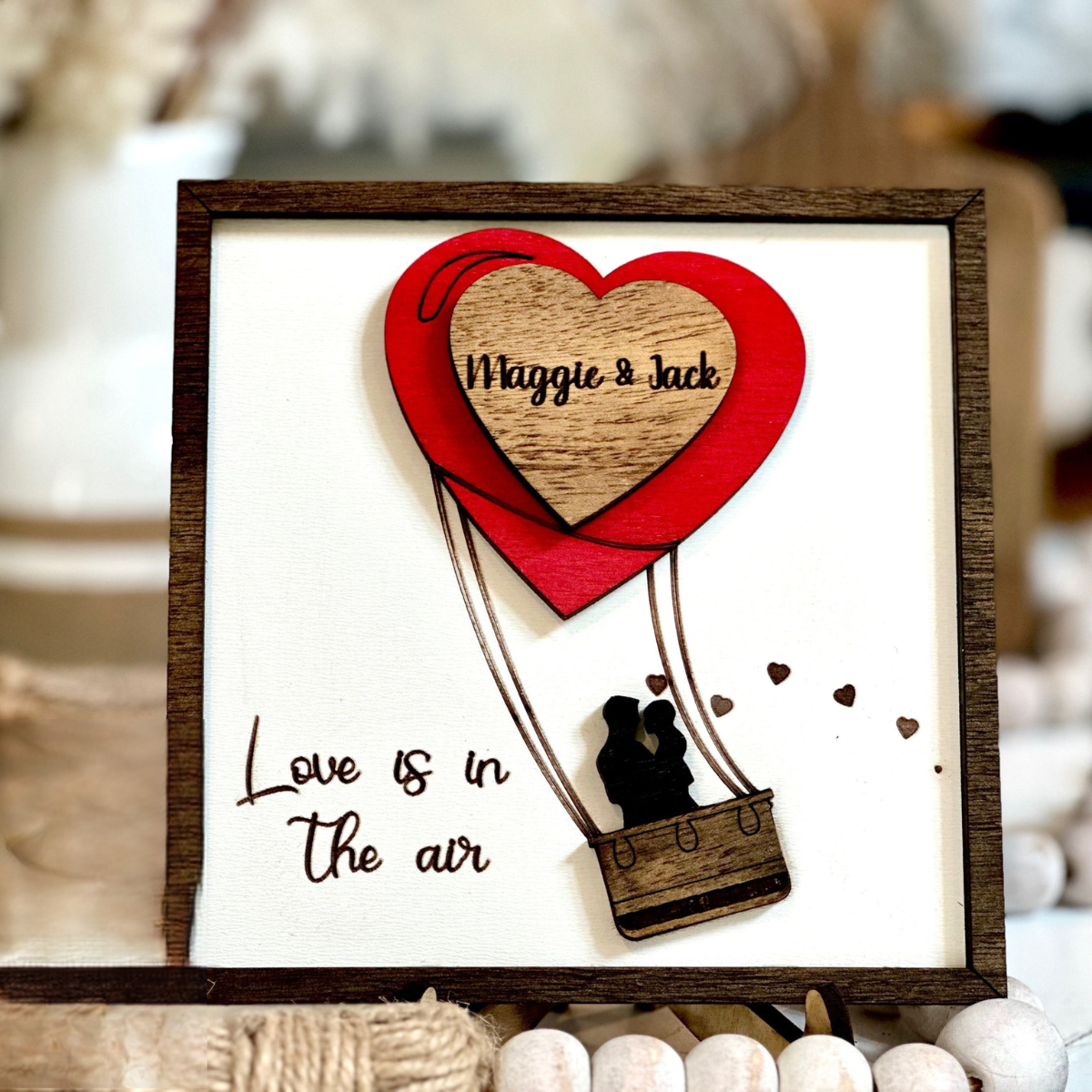 Personalized Couple Wooden Sign, Valentines Day Gift For Her / Him, Couple Names Sign, Anniversary Couple Gift