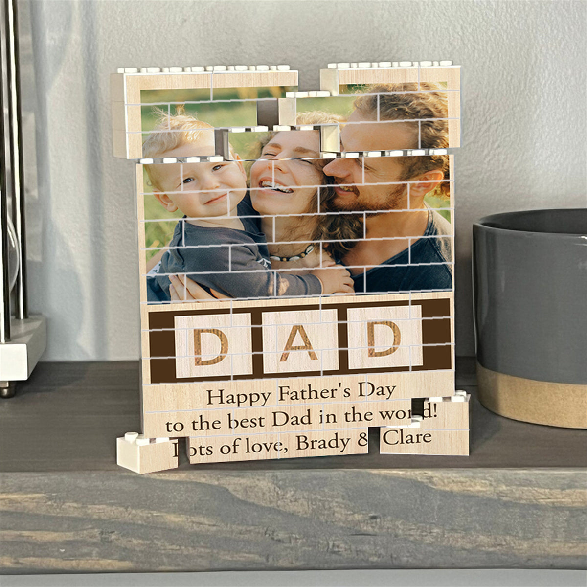 Photo Puzzle Building Custom Picture Brick Brick Puzzles For Dad, Personalised Photo Building Block Birthday Gift, Fathers Day Gift
