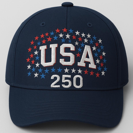 United State Flag Color Embroidered Hat, Red White Blue Stars Patriotic Baseball Cap, Anniversary Gift