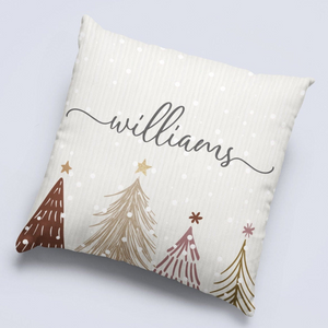 Christmas Trees Custom Name - Personalized Pillow - Christmas Gift For Family