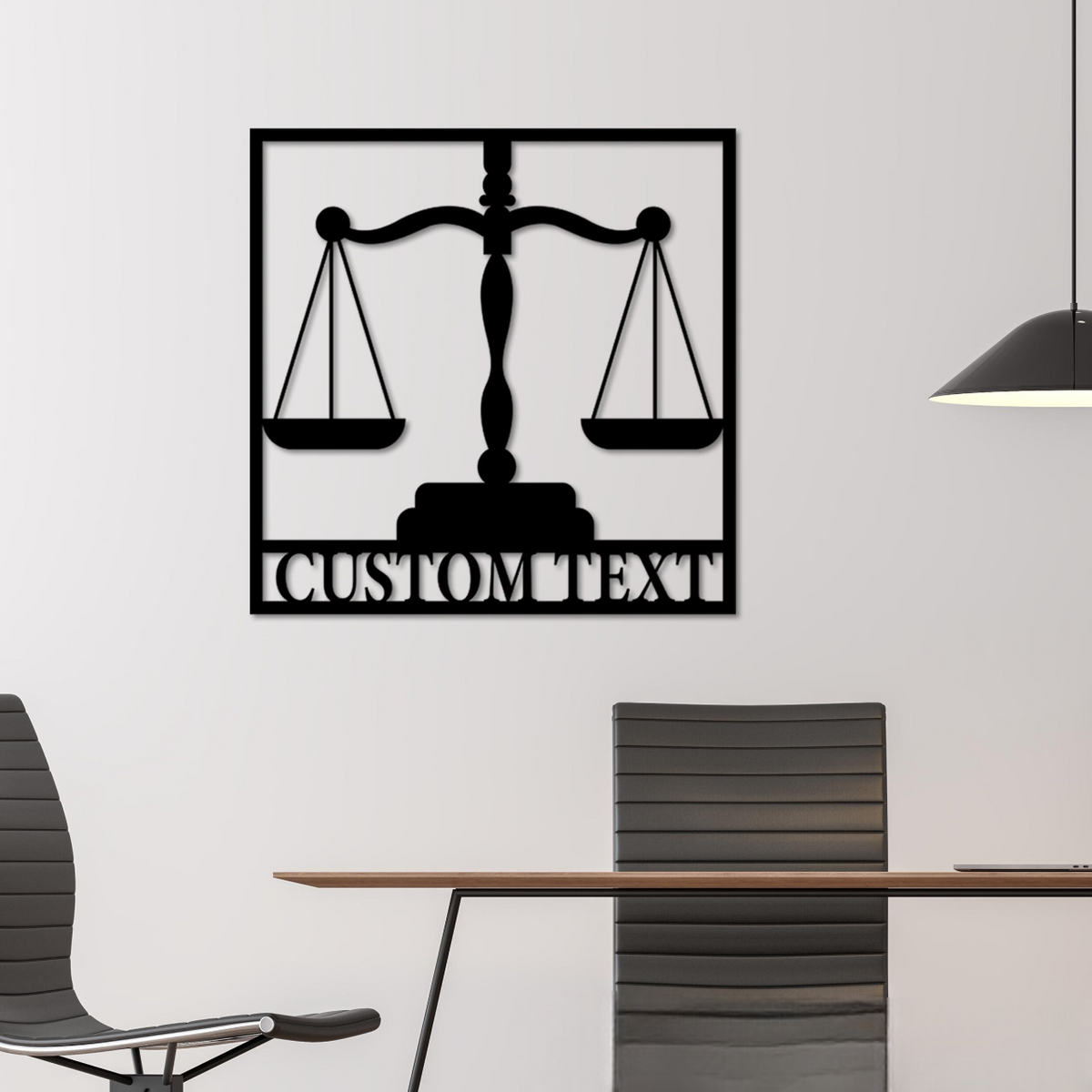 Scales of Justice Metal Sign, Personalized Lawyer Office Decor, Gift For Lawyer