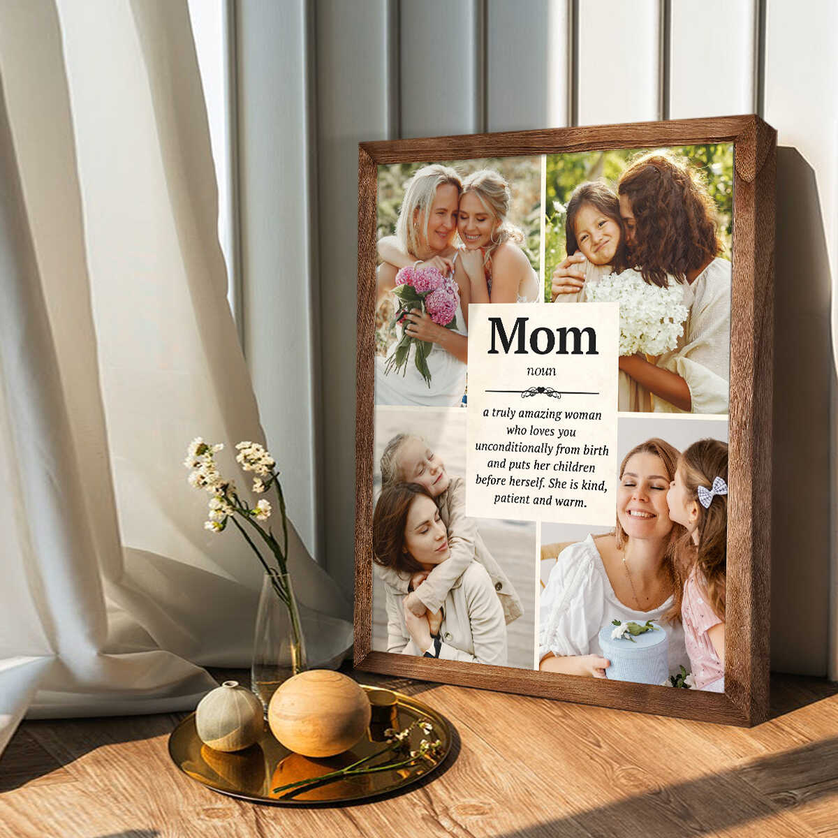 Mom Definition Photo Collage - Personalized Canvas - Gift For Mom, Mother's Day, Birthday Gift