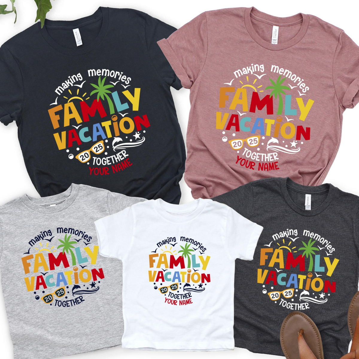 Family Vacation 2025 Making Memories Together Shirt, Custom Family Shirt, Family Matching Tees, Summer Vacation T-shirts, Family Vacation Shirts