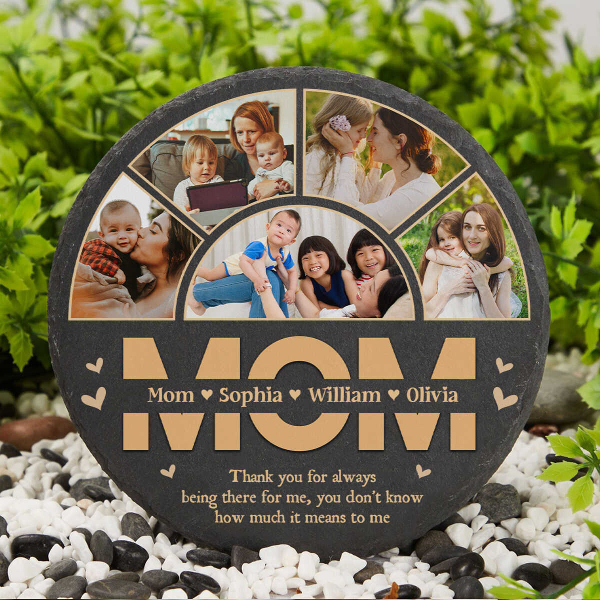 Mom Thank You For Always Being There - Personalized Garden Stone - Gift For Mom, Mother's Day, Birthday Gift