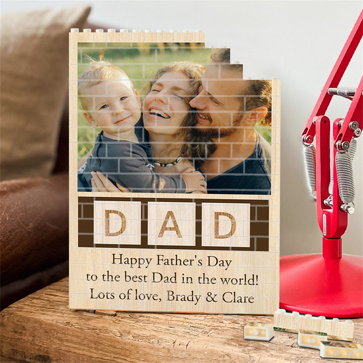 Photo Puzzle Building Custom Picture Brick Brick Puzzles For Dad, Personalised Photo Building Block Birthday Gift, Fathers Day Gift