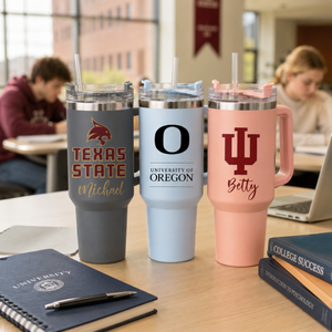 Personalized College Logo Tumbler, Graduate Gift 2026, 40oz Stainless Steel