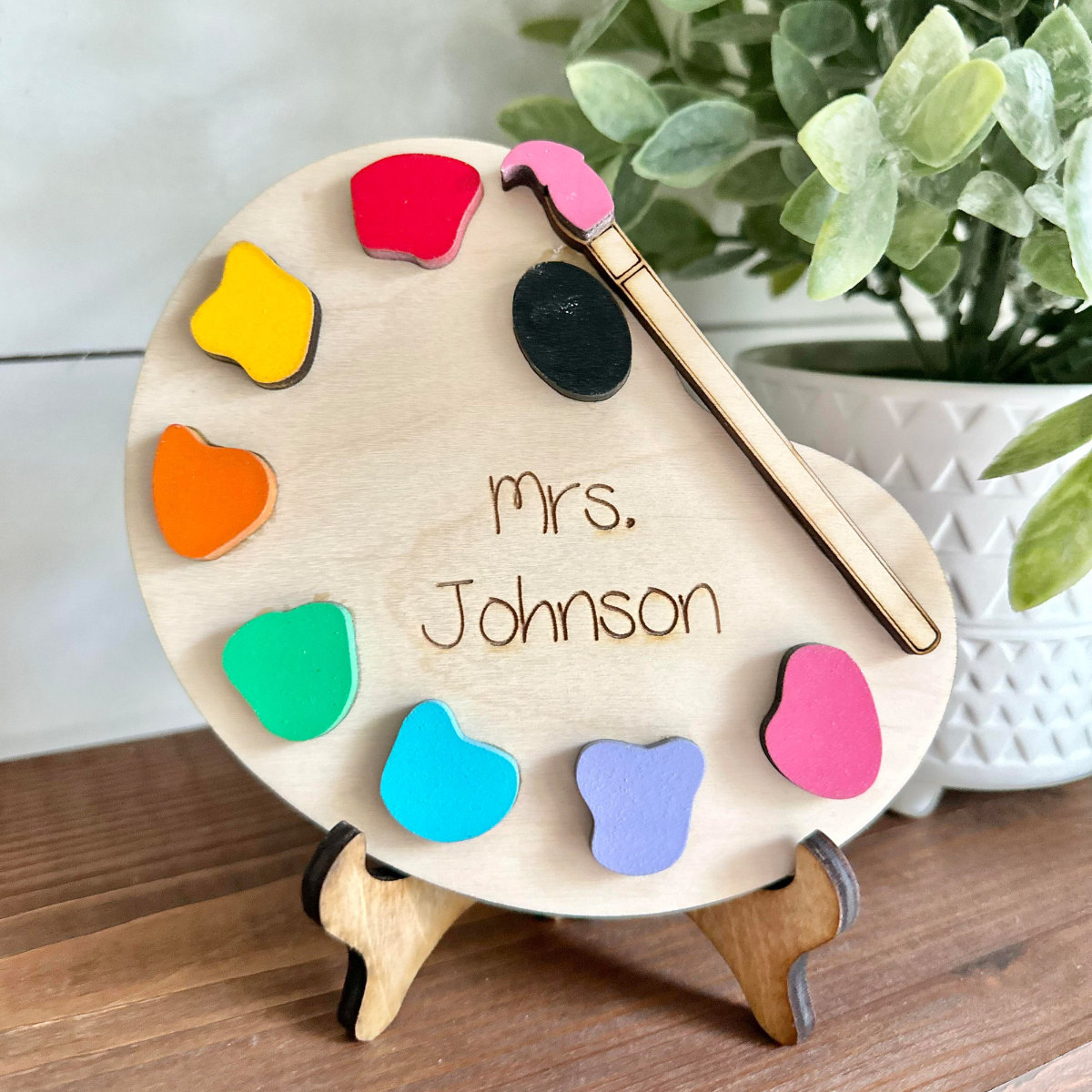 Art Teacher - Personalized Art Teacher Sign - Gifts for Art Teachers, Art Teacher Palette