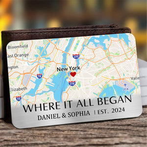 Where It All Began - Personalized Wallet Insert Card - Valentine's Day Gift, Anniversary Gift For Couple