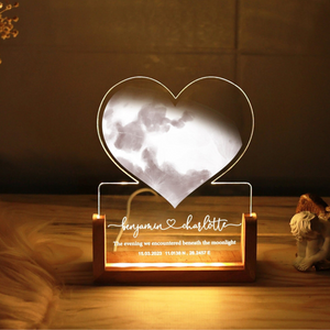 Personalized Moon Phase Desk Name Plate Night Light, Unique Couples Gift, Custom Night Sky, Couple Gift Ideas, Special Date