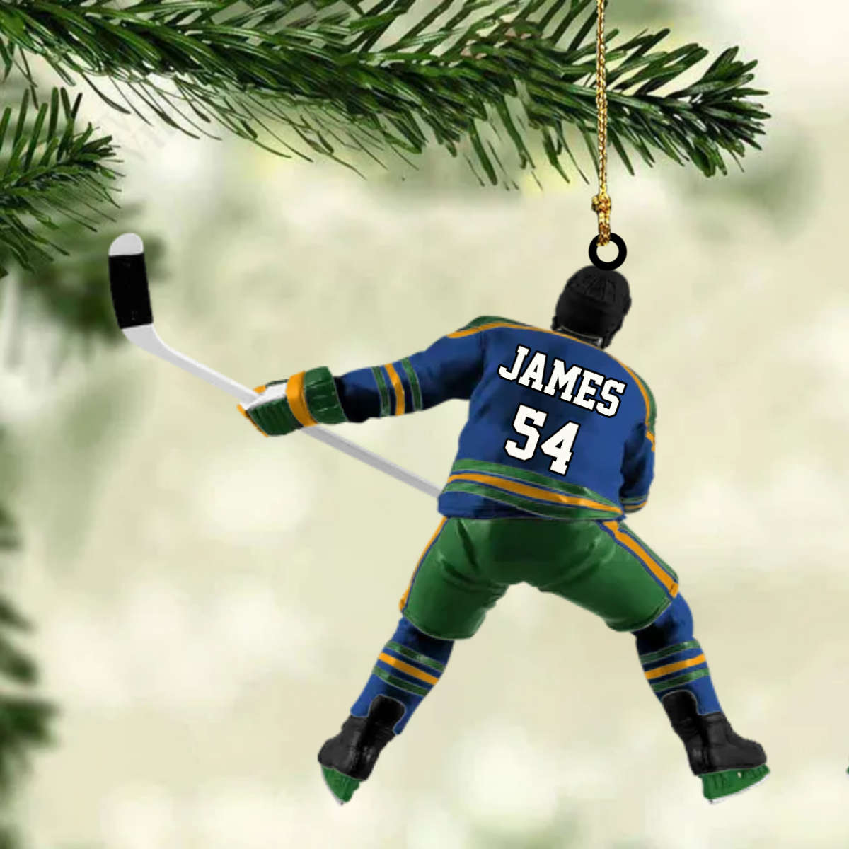 Ice Hockey Player - Personalized Acrylic Ornament - Christmas Gift For Ice Hockey Player