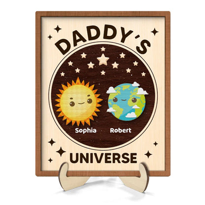 Daddy's Universe - Personalized Picture Frame - Father's Day Gift for Dad Papa
