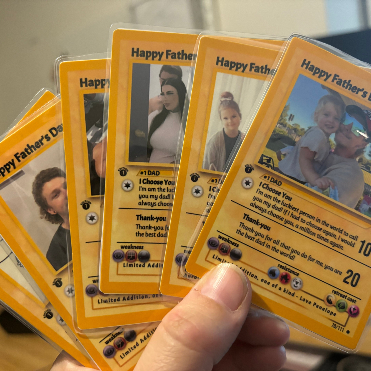 Happy Father's Day Upload Photo Custom Poke Card