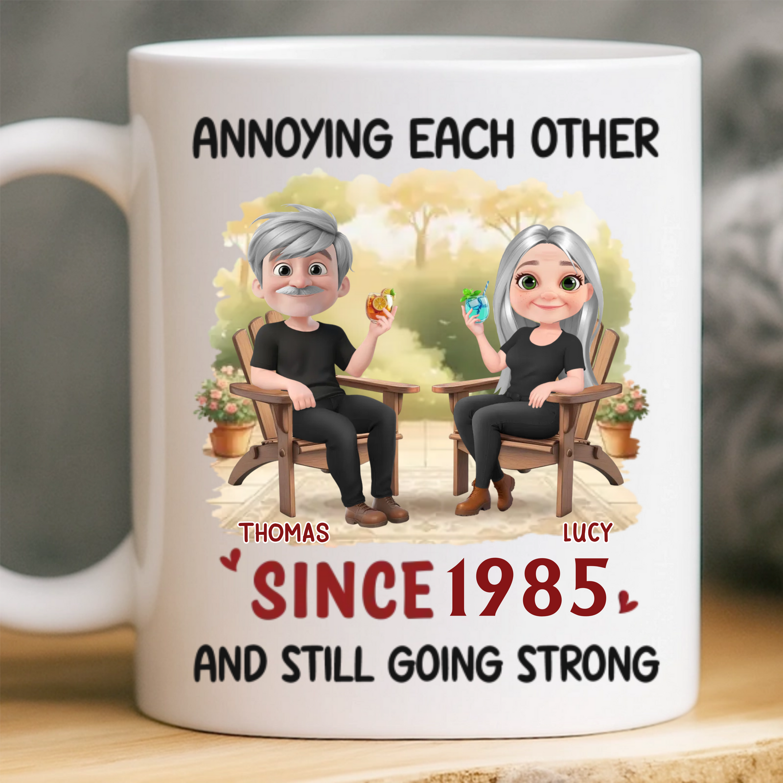 Annoying Each Other For Years Garden View - Personalized Mug - Anniversary, Valentine's Day Gift For Couple