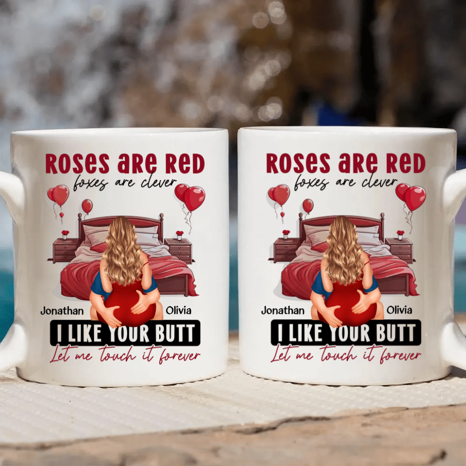 Roses Are Red Foxes Are Clever - Personalized Mug - Gift For Girlfriend, Valentine's Gift