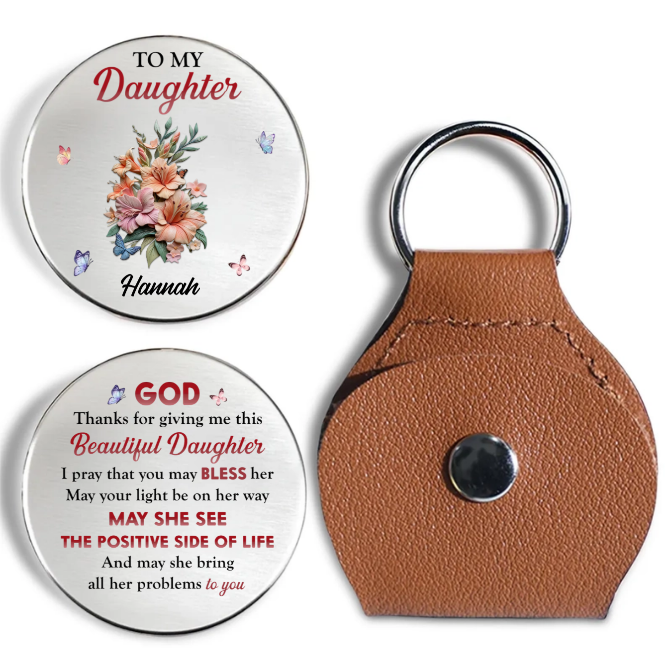Thanks God For Giving Me This Beautiful Daughter - Personalized Pocket Hug - Gift For Mom, Mother's Day Gift