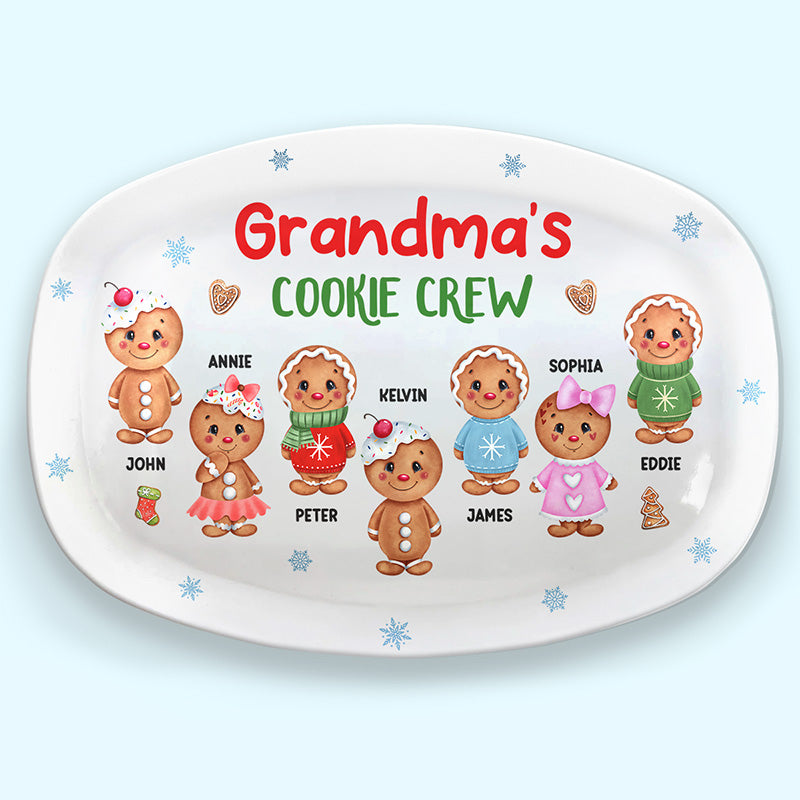 Grandma's Perfect Batch - Personalized Christmas Platter - Christmas Gift For Mom, Grandma