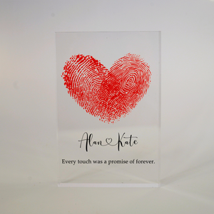 Custom Fingerprint Heart Print for Couple, Anniversary Gift, Fingerprint Sign, Newly Wedding Gift, Personalized Gift, Thumbprint Heart