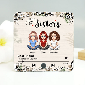 Our Friendship Is A True Blessing - Personalized Music Fridge Magnet - Gift For BFF, Besties, Soul Sisters