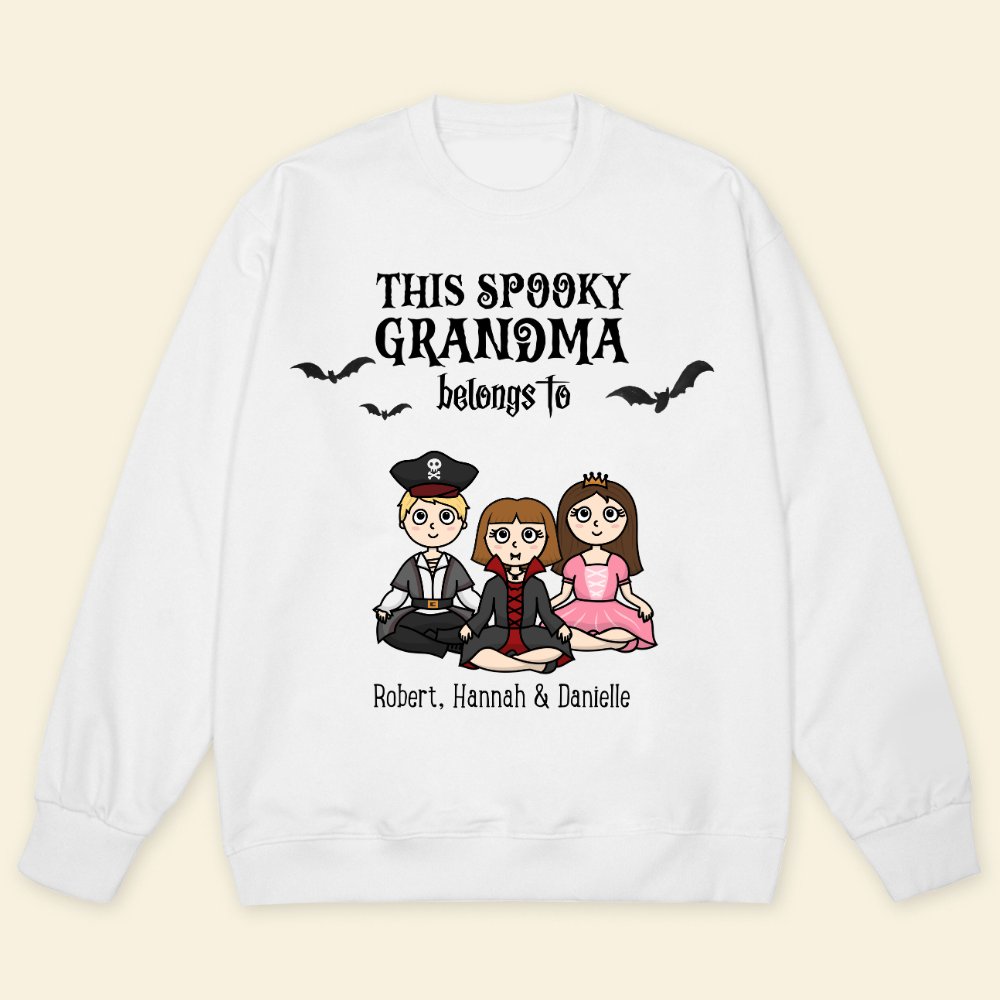 This Spooky Grandma Belongs To Grandkids - Personalized Sweatshirt - Gift For Grandma, Halloween Season