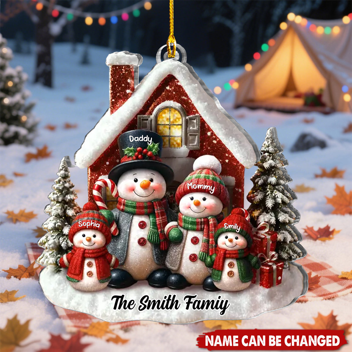 Hearts Stay Together - Personalized Acrylic Ornament - Christmas Birthday Gifts For Mom, Dad, Kids