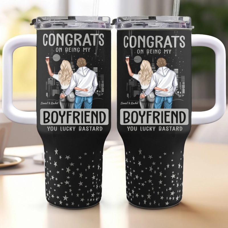 Congrats On Being My Husband - Personalized 40oz Stainless Steel Tumbler - Gift For Husband, Valentine's Day Gift