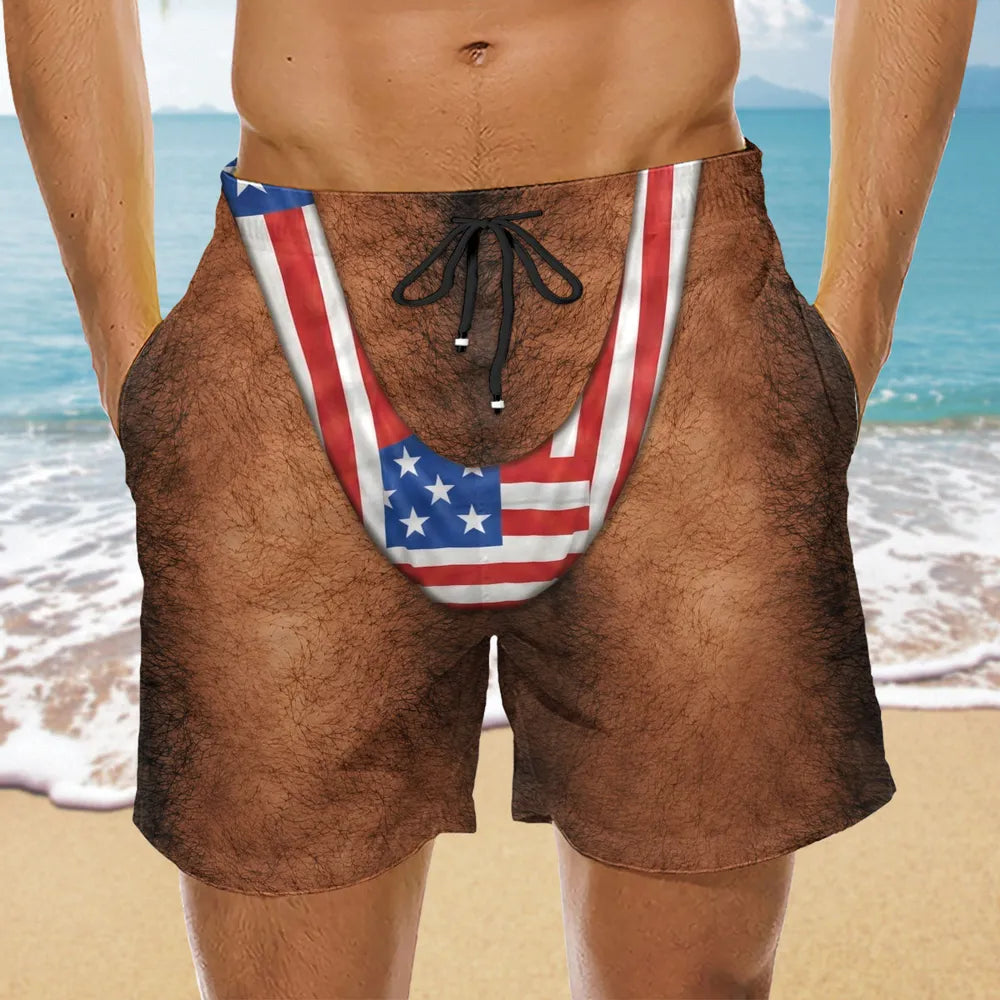 Sexy Man Beach Shorts - Personalized Beach Shorts - Gift For Man, Funny Gift For Husband, Boyfriend