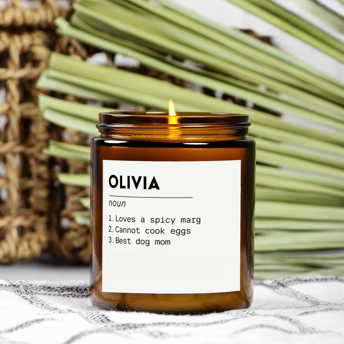 Bestie Name Definition Candle, Custom Funny Birthday Gift, Best Friend Personalized Gift