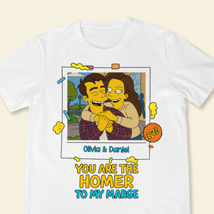 Couple Simpsonized Portrait Photo - Personalized Apparel - Gift For Couple, Gift For Him, Gift For Her