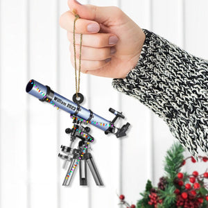 Personalized Telescope Christmas Ornament 2024, Telescope Keepsake, Telescope Gift, Telescope Lovers Ornament, Xmas Decoration