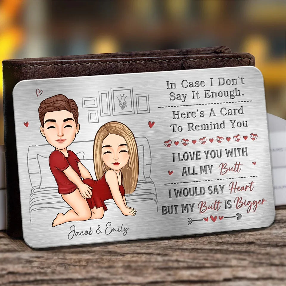 To My Husband I Love You With All My Heart - Personalized Wallet Card - Gift For Husband, Boyfriend, Anniversary Gift, Valentine's Day Gift