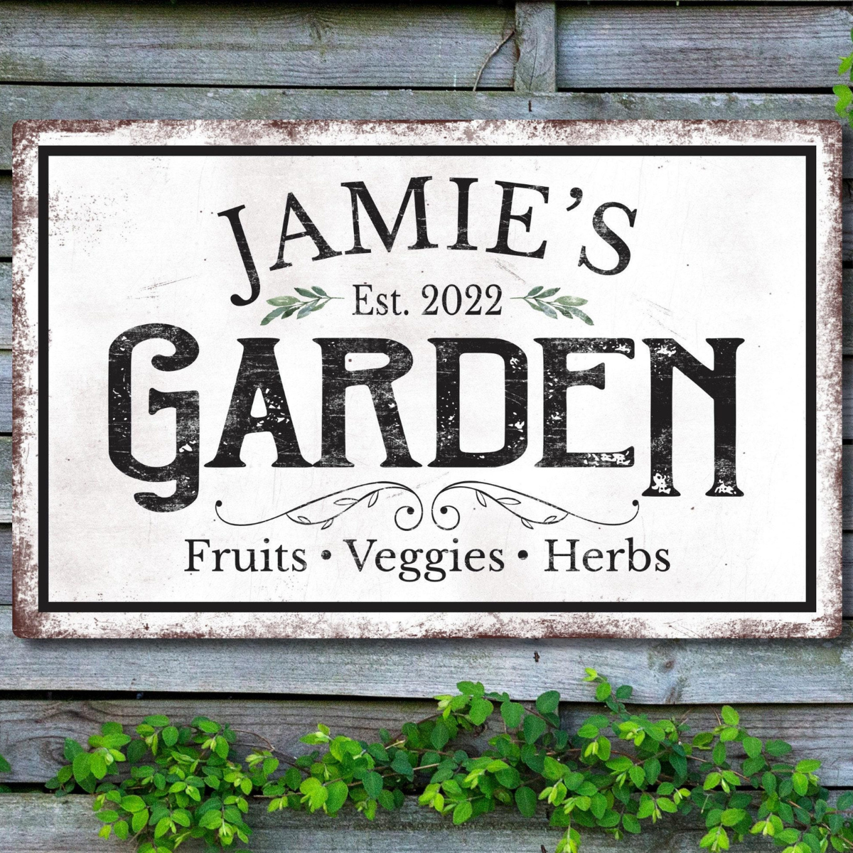 Personalized Outdoor Metal Garden Sign, Custom Sign, Personalized Garden Sign, Garden Gifts, Patio Decor, Veggie Garden, Herb Garden, Gifts