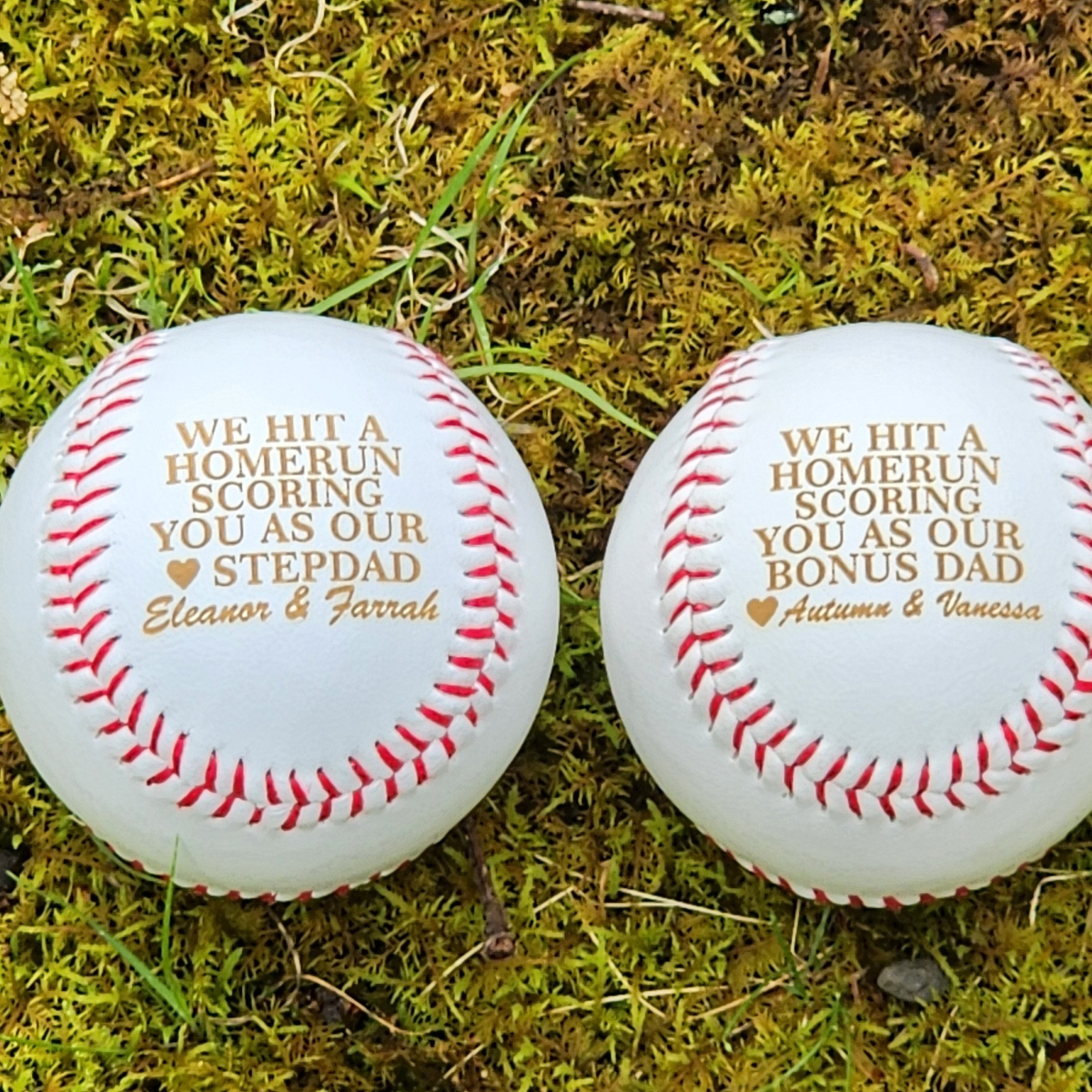 Stepdad Custom Baseball Gift - Personalized Baseball Ball - Father's Day Gift for Bonus Dad, Unique Present from Stepson or Stepdaughter
