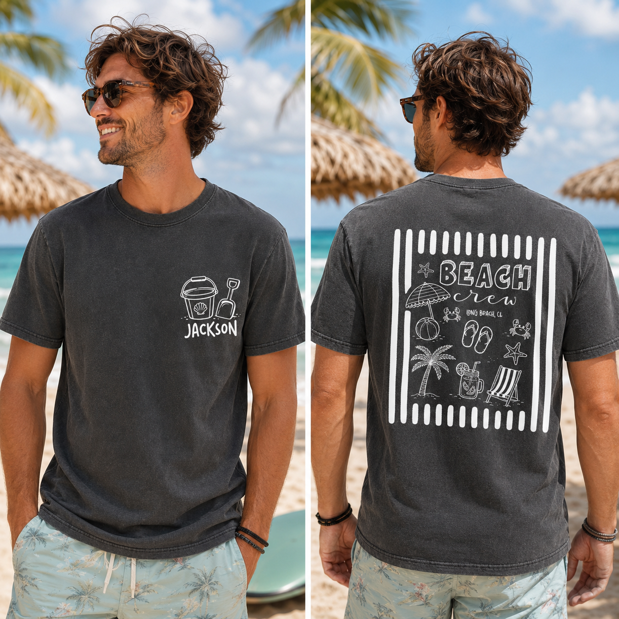 Custom Beach Vacation Group Shirt, Personalized Beach Crew Shirt, Family Trip Summer Vacation Tee, Vacay Family Beach Tees, Summer Shirt