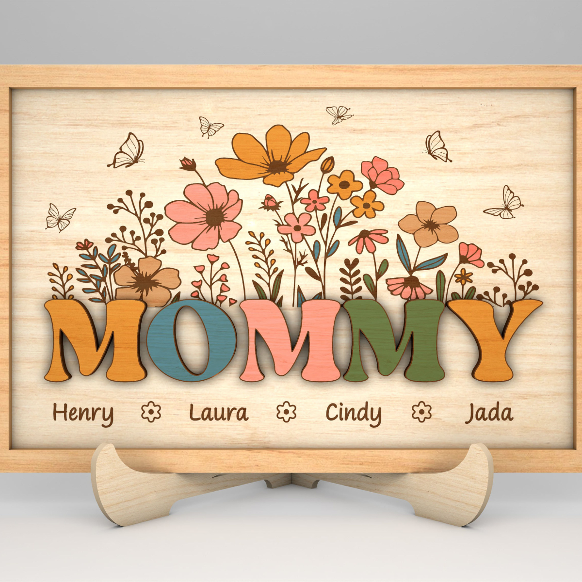 Mommy's Wildflower Garden - Personalized Picture Frame - Gift For Mom, Mother's Day Gift