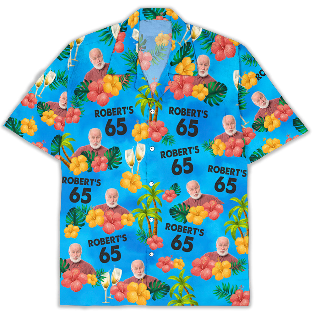 Birthday Beach Party Summer Vibe - Personalized Hawaiian Shirt - Birthday Gift, Summer