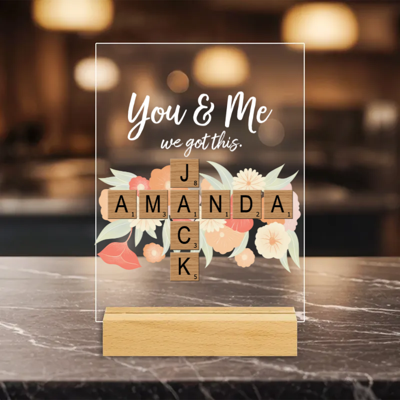 Our First Valentines As Mr & Mrs - Personalized Acrylic Plaque - Gift For Couple