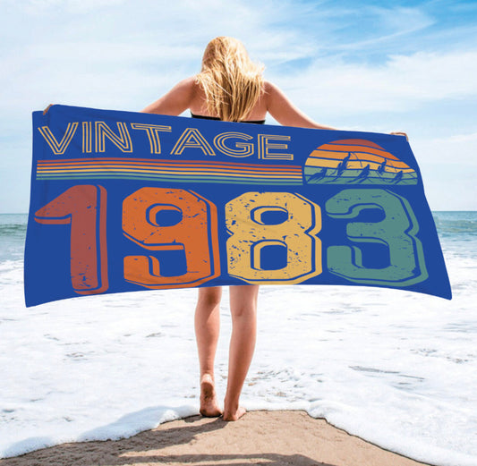 Custom Birthday Beach Towels, Beach Towel, Bachelorette Party, Birthday Gifts Ideas, Custom Age Birthday Beach Towel