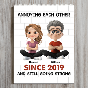 Annoying Each Other And Still Going Strong - Personalized Building Block Puzzle - Gift For Couple