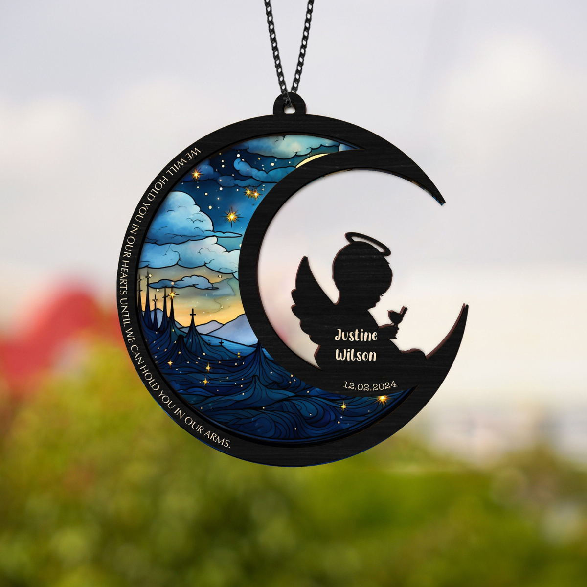 Loss Of Gift Angel Baby - Personalized Suncatcher Ornament - Memorial Gift