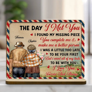 I Want All Of My Lasts To Be With You - Personalized Wooden Plaque - Valentine's Gift For Couple