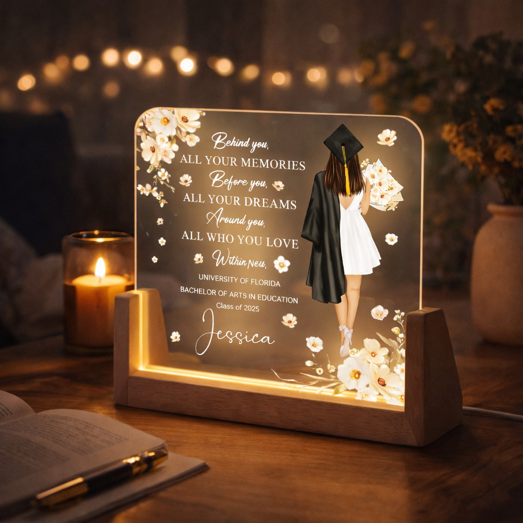Personalized Graduation Night Light, Custom Name & Graduation Gift, University Class Of 2026, College Grad 2026, Graduation Decor