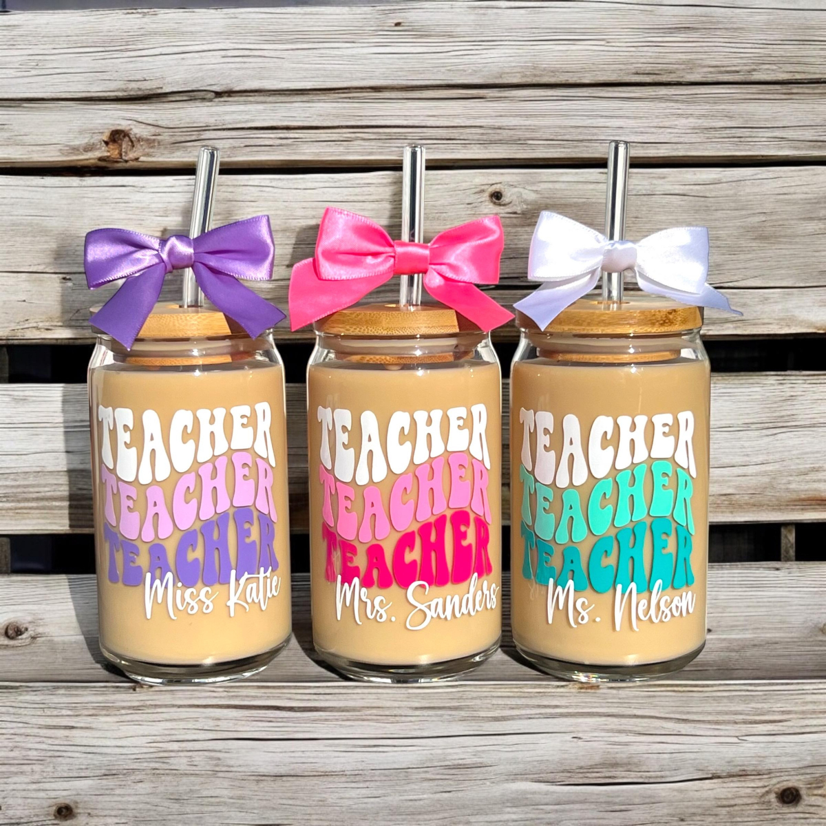 Teacher Glass Coffee Cup, Teacher Gift, Personalized Teacher Gift, Teacher Appreciation Gift, Gift for Teacher