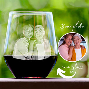 Custom Picture Wine Glass Gift for Mom - Create a Unique Mother's Day Gift with Your Photo