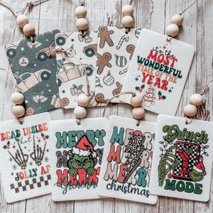 Christmas Car Air Fresheners, Christmas Theme Car Hanging Decor