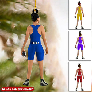 Custom Wrestling Player Ornament, Female Wrestler Ornament, Christmas Gift For Sport Lovers